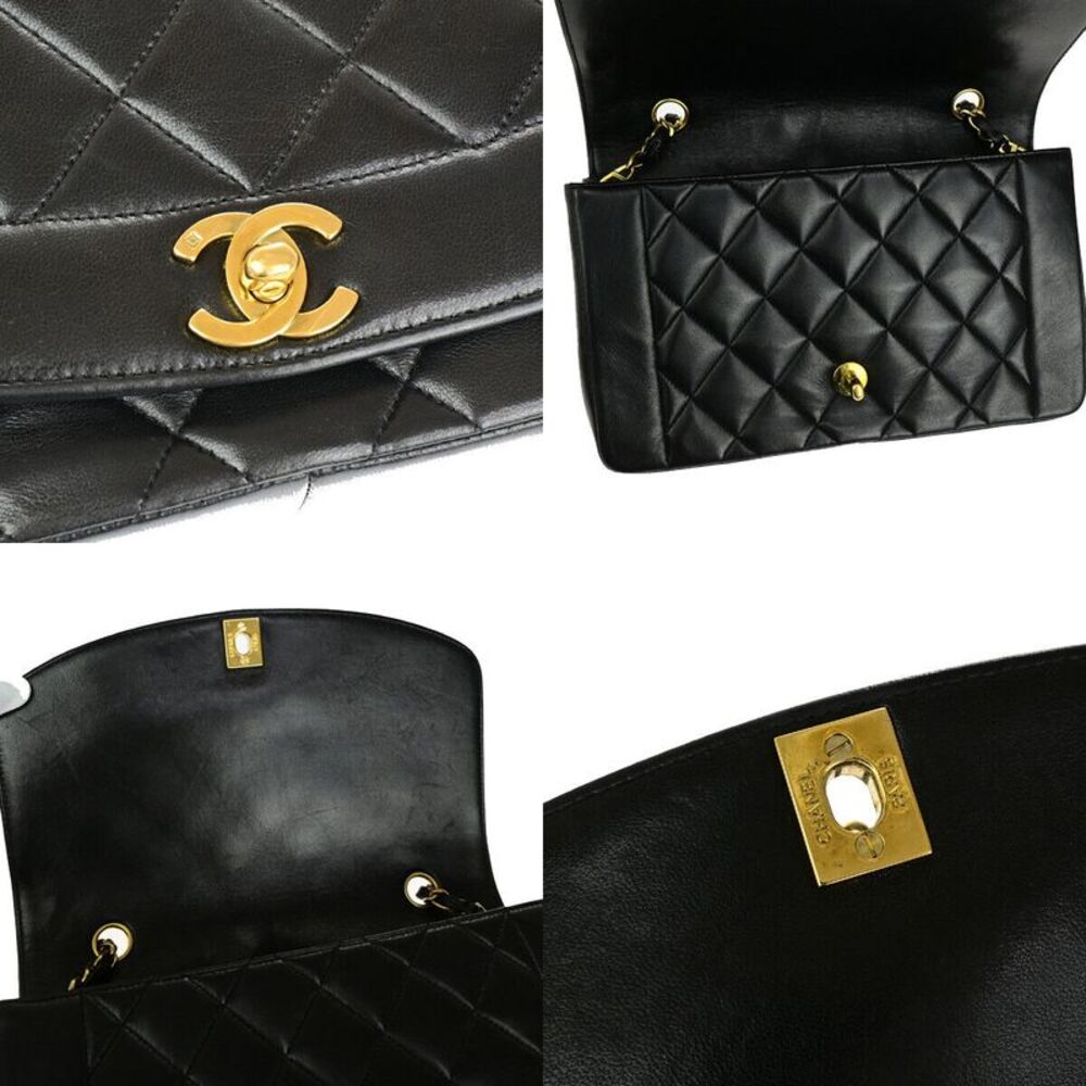 Chanel Diana Black Leather Shoulder Bag (Pre-Owned) - Picture 11 of 12